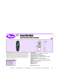 Thumbnail of document Data Sheet - 89088 Pocket Wind Meter